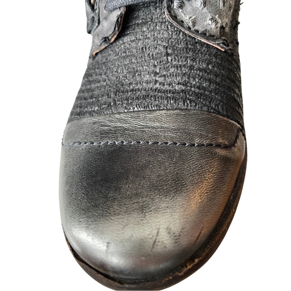 Clocharme Black Leather Ankle Boots - Picture 11 of 15